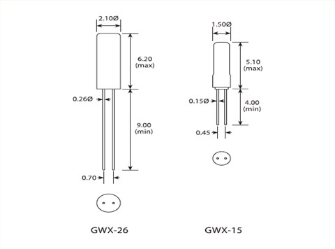 golledge晶振,圆柱晶振,GWX-26晶振,GDX-1晶振