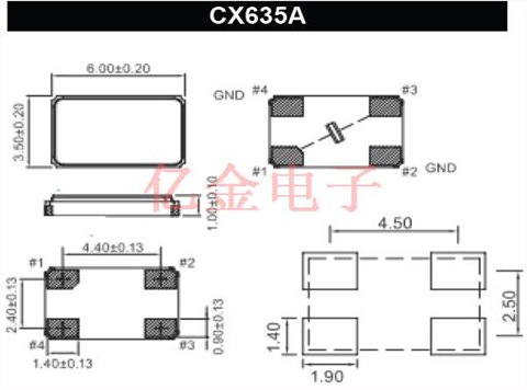 Cardinal卡迪纳尔晶振,CX635A贴片谐振器,CX635AZ-A1B3C450-16.0D18-3晶振