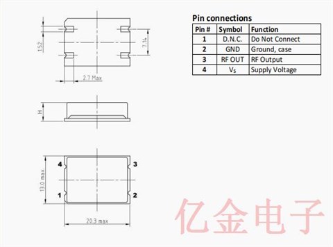 SAW振荡器,AXPS10晶振,进口SMD晶振,德国进口晶振,石英晶振,AXTAL晶振