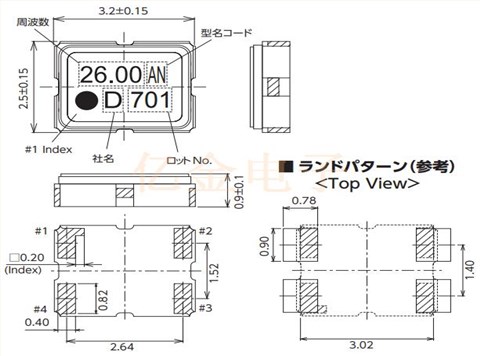 DSB321SDN,温度补偿晶振,32.768M,3225进口贴片,1XTW32768MEA