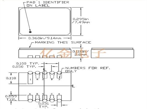 T1215-T57-PE-5.0-LG-B-300MHz-E,T1215温补晶振,射频遥测系统