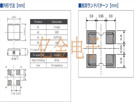 CSX-252FAE27000000T,日本西铁城晶振,2520有源振荡器