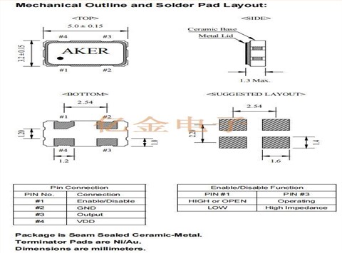 S533025T-25.000-X-R,AKER有源晶振,智能手环晶振