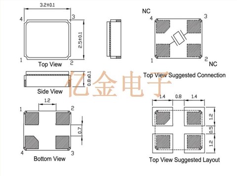 AV20000003,台湾晶技TXC晶振,陶瓷贴片晶振