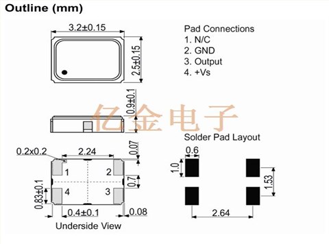 LFTCXO075797Reel,IQD英国进口晶振,TCXO温补有源晶振