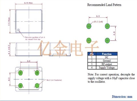 AOCJYR-20.000MHZ-M5627LF,Abracon黑色面陶瓷晶振,OCXO恒温晶振