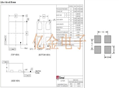 SIT1602BI-71-18E-33.333000E,SiTime进口晶振,2016有源晶振
