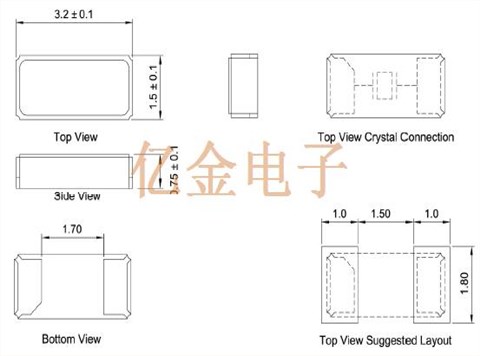 AH03200201,3215音叉晶振,台产TXC进口晶振